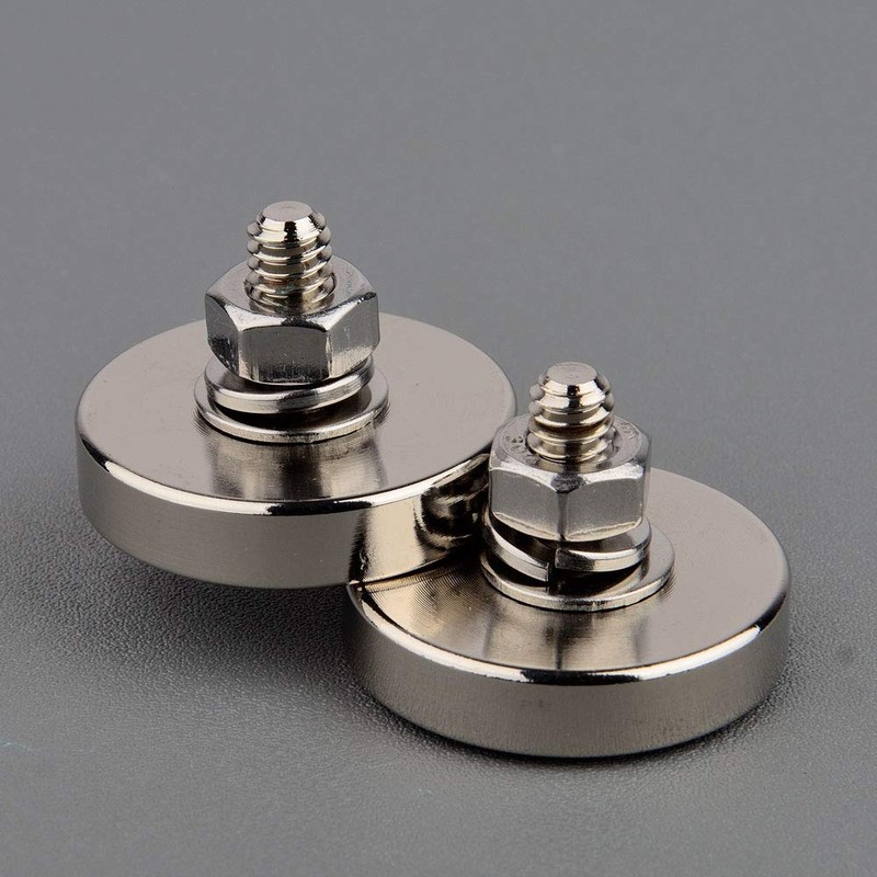 MUTUACTOR 4PCS Super Powerful Neodymium Round Magnet with 1/4''-20 Male