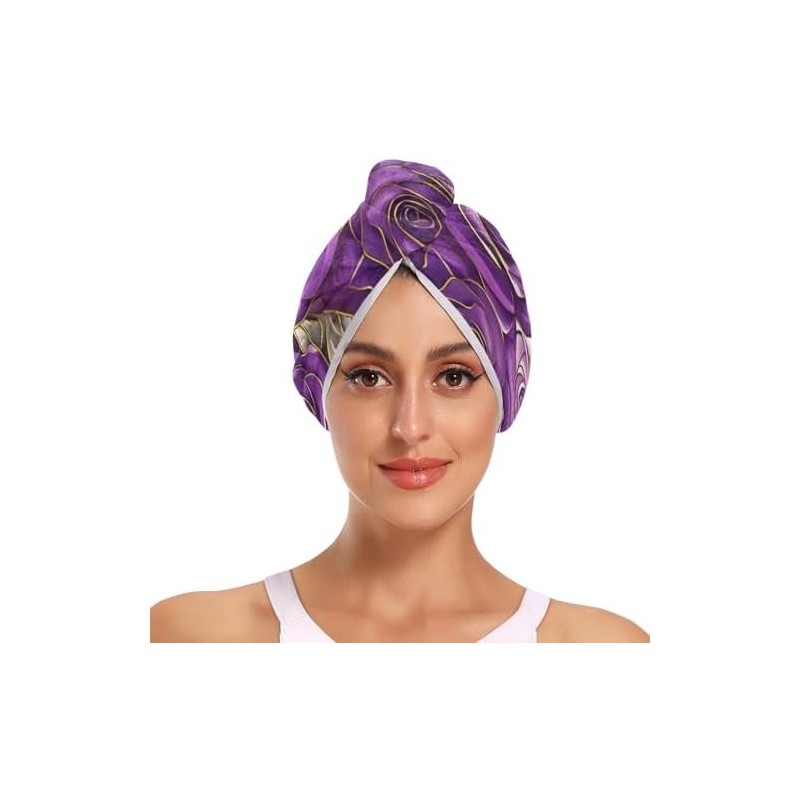 Toallas de microfibra para el cabello con botón para todo