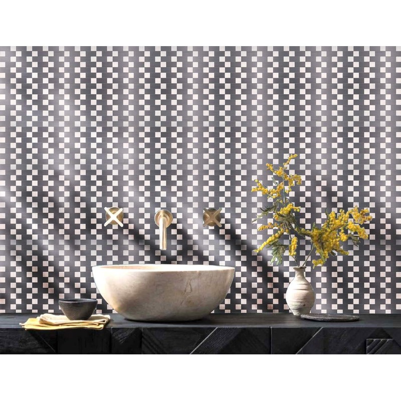 XUANINY Peel and Stick Metal Backsplash Tiles, Self Adhesive Aluminum