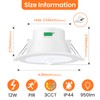 ALUSSO 12W LED Motion Sensor Downlight,3CCT 3000K 4000K 6500K 90-100mm