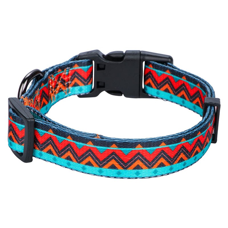 Rhea Rose Tribal Dog Collar Aztec Pattern Adjustable Collars Medium