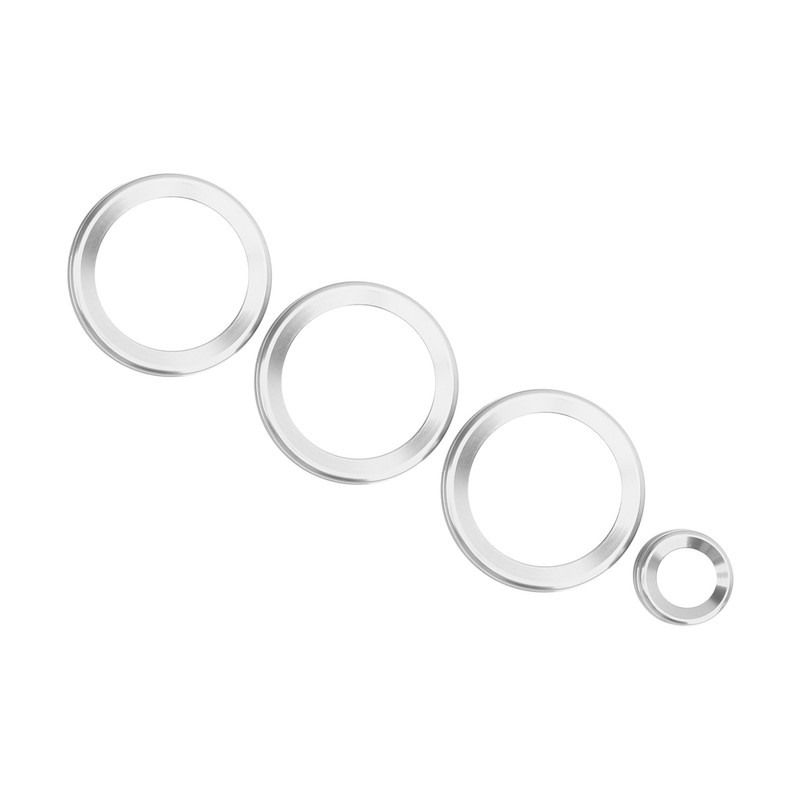 4Pcs A/C Knob Ring Trim Volume Adjuster Decor Fit for
