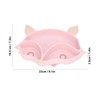 Baby Suction Plate Cute Fox Shape Non Toxic Safe 3