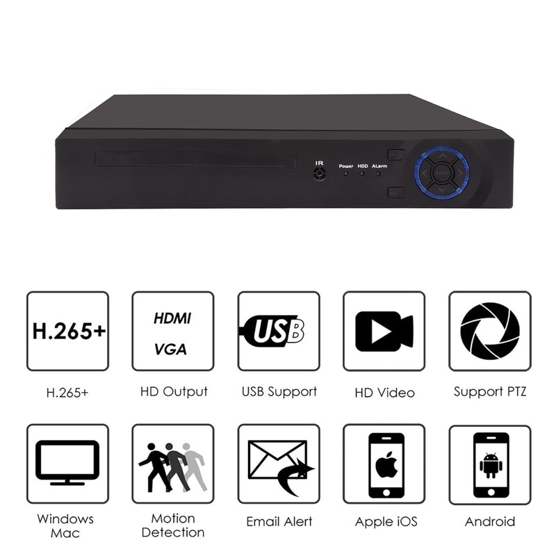 4K Lite 4CH DVR Digital Video Recorder, RUSFEIDA 4K-N 6