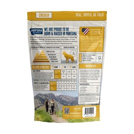 MONTANA DOG FOOD CO. Freeze-Dried Raw Chicken Dog Food – Grain-Free, High-Protein Meal or Topper, Made in USA with USA Ingredients (16 oz Bag)