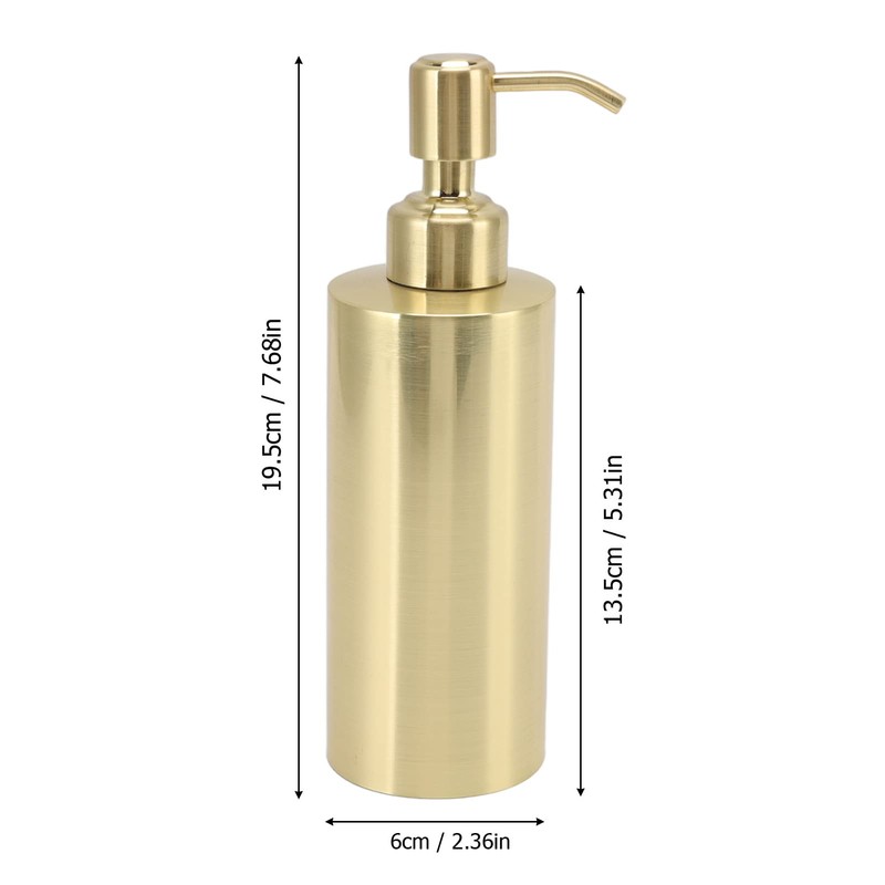 Stainless Steel Soap Dispenser, 7.68in Large Capacity Liquid Hand Soap