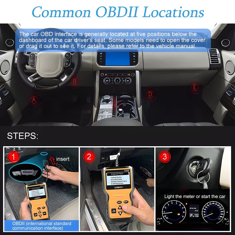 AUCELI OBD2 Scanner Code Reader for Car Check Engine, CAN