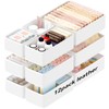 Leatherspaces Vegan Leather Drawer Organizers,12 Pack Makeup Storage boxes,Vanity Drawer
