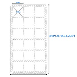 Mocosy 1' x 1'(30cm x 30cm) Interlocking Floor Mats Protective Flooring Mats|Puzzlemat|Soft Foam Mat| Play Mat|Gym Mat(Multicolor 18Pieces)