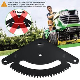 25 Teeth Steering Sector Gear Kit Compatible with John Deere John Deere Lawn& Garden Tractor L105 L108 L110 L111 L118 L120 L130 G110 with Pinion Gear GX20052BLE
