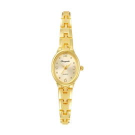 VILKFY Fashion Watches for Women Small Gold Bracelet Watches Ladies Analog Quartz Wrist Watches (Gold)