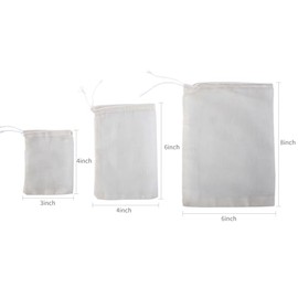 20 bolsas de muselina con cordón, bolsas de especias blancas, bolsas de filtro de té seguras y naturales, bolsas de gasa para café, té, sopa, etc. 8 x 6 pulgadas.