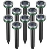 10 pk Mole Repellent Gopher Repellent Solar Snake Repellent Ultrasonic