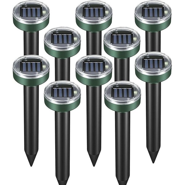 10 pk Mole Repellent Gopher Repellent Solar Snake Repellent Ultrasonic