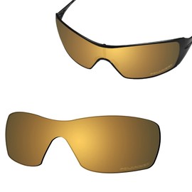 SAUCER Premium Replacement Lenses & Nosepads for Oakley Dart Sunglasses High Definition - Bronze Gold Polarized
