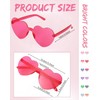 GCQJOQ 12 Pairs Heart Sunglasses for Women, Pink Heart Glasses