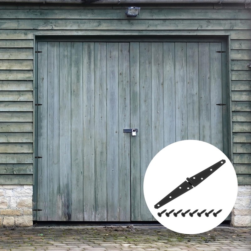 sourcing map 2Pcs Strap Hinges, 5 Inch Shed Door Hinges