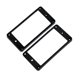 Guitar Humbucker Pickup Ring Curved Flat Bottom Black Yellow White Red Plastic Frame 2pcs Neck Bridge Pickup Cover