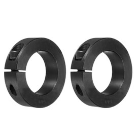 MECCANIXITY Shaft Collar 1 5/8" Bore Single Split Carbon Steel Clamping Collar Shaft Collars with Set Screw Black 2 Pack