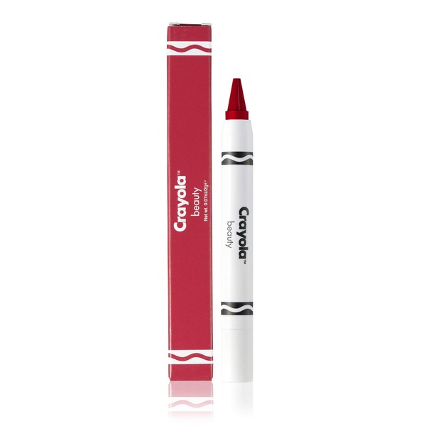 Crayola Beauty - Lip & Cheek Crayon - 2 in 1, Use as Lipstick Or Blush for Silky Smooth Lips & Cheeks - Highly Pigmented Color, Ultra Creamy, no Mess - Talc Free, Vegan Friendly - Strawberry - 0.07Oz