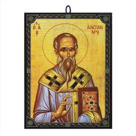 NKlaus Icon Saint Alexander 9.7 x 13.5 x 1.2 cm Christian Icon Orthodox from Greece 60009