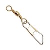 Eagle Claw 01141-012 Brass Barrel Swivel W/Safety Snap, Size 12
