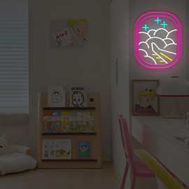 YingyiYing Airplane Window Neon Sign Airplane Frame Neon Light Wall Decoration Suitable for Bar Game Room Kids Bedroom Party Decoration 12.7 * 15.7 Inch