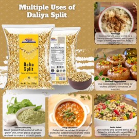 Rani Daliya Split (Roasted Split Chickpeas Dalia) 7oz (200g) ~ All Natural | Vegan | Indian Origin