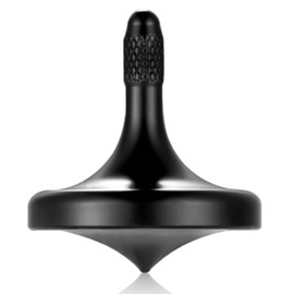 LOQATIDIS Precision Metal Spinning Top, Well Made Stainless Steel Adult EDC Toy, Perfect Balance Easy to Use Kill Time Efficiently, Spin Long Time Exceed 5 Minutes (Black)