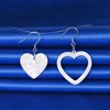 CPSLOVE Women's Heart Drop Earrings Elegant Acrylic 925 Sterling Silver