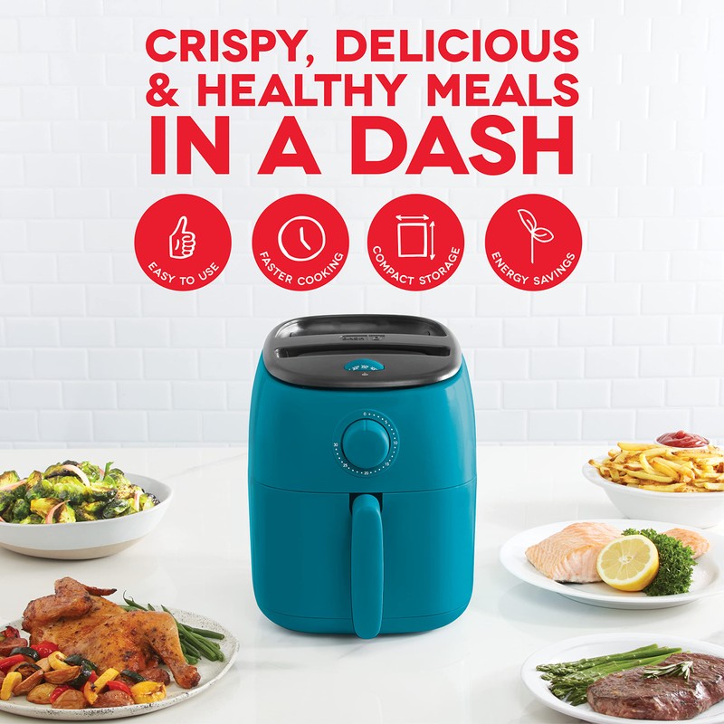 DASH Tasti-Crisp™ Electric Air Fryer Oven, 2.6 Qt., Teal –