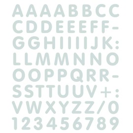 4R Quattroerre.it Letter and Number Kit Stickers, White