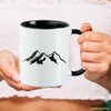 Huuraa Kaffeetasse Berg Silhouette Mountain Geschenk 330ml Schwarz Berg Silhouette