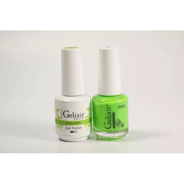 Gelixir Nail Polish Gel & Matching Lacquer Lime 1 PK