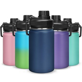 ANSEVO 12oz Insulated Water Bottle - Stainless Steel BPA-Free Water Bottles Lightweight Thermal Water Bottle Hot & Cold Retention Leak & Sweat Proof(Sapphire Blue)