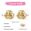 Anten Pink 18K Ohrringe Gold Creolen, Chunky Goldene Ohrringe Damen,