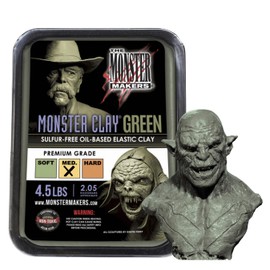 Monster Clay Arcilla de modelado de grado premium, Arcilla de Escultor 2.05 kilos (Verde Medio)