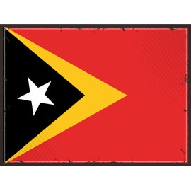 AGDeko® Blechschild Osttimors Flag Fahne Flagge East Timor Größe 30x20 cm