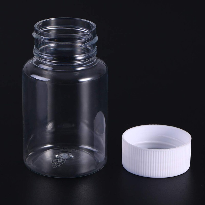 HEALLILY Pill Container Practical Pill Bottle Clear Container Bottle Plastic