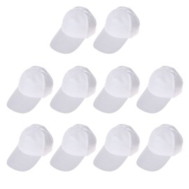 DIYEAH Pack of 10 DIY Baseball Caps with White Painting Adjustable Empty Baseball Caps Simple Empty Caps for Adults Children Outdoor Sports DIY Graffiti Hot Embossing Caps