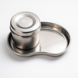 Lamont Stainless Steel Half Moon Sanitary Tray + Round Sanitary Tray / 라몽 스테인리스 반달위생저 + 원형위생저