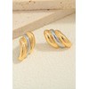 LILIE&WHITE Women's Stud Earrings, Two-Tone Gold Plated & Hypoallergenic, Elegant
