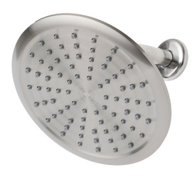 Niagara Conservation N9520BN Rainfall Spa 1-Spray with 2 GPM 8-in. Wall Mount Adjustable Fixed Shower Head in Brushed Nickel, 1-Pack | Bathroom Shower Head Sprayer with Pressure Compensation