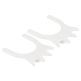 PATIKIL Billiard Bridge Head, 2 Pack Plastic Pool Cue Stick High Bridge Head Slide-in Replaceable Cue Accessories for Pool Table, White