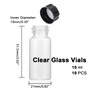 JIUWU 10 Pack Glass Vials,10 ml Glass Bottle with Screw