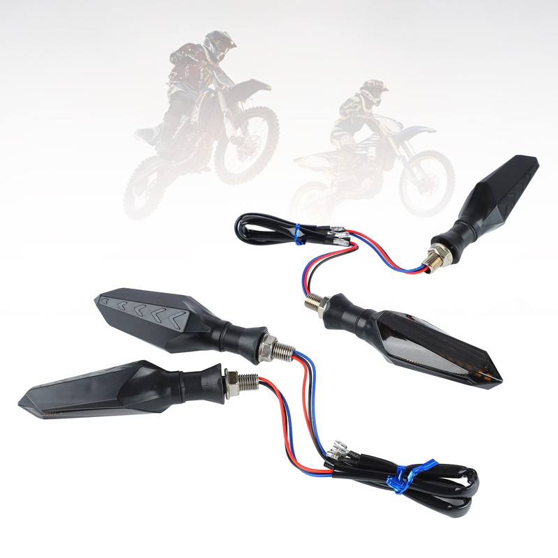 4Pcs Motorcycle Turn Signal Light 12LED 12V Universal Sequential Indicator