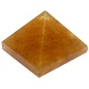 Purpledip Yellow Agate (Angoori Aqeeq) Stone Pyramid: Reiki Healing Divine