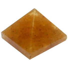 Purpledip Yellow Agate (Angoori Aqeeq) Stone Pyramid: Reiki Healing Divine Spiritual Crystal (11938) Standard Stone