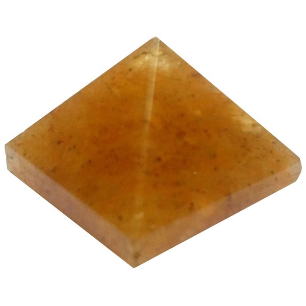 Purpledip Yellow Agate (Angoori Aqeeq) Stone Pyramid: Reiki Healing Divine