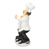 Resin Chef Statue Restaurant Dining Table Decor Holding Red Wine